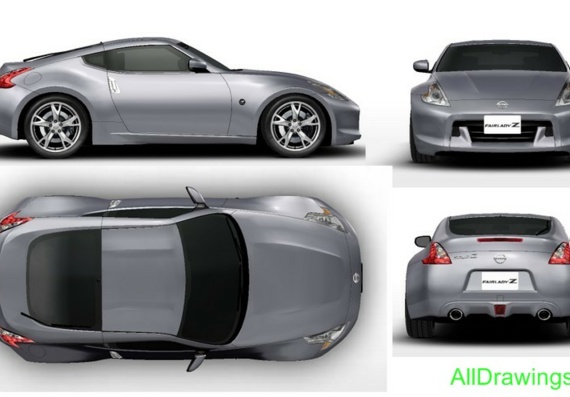 Nissan 370Z (2008) (Nissan 370Z (2008)) - drawings of the car